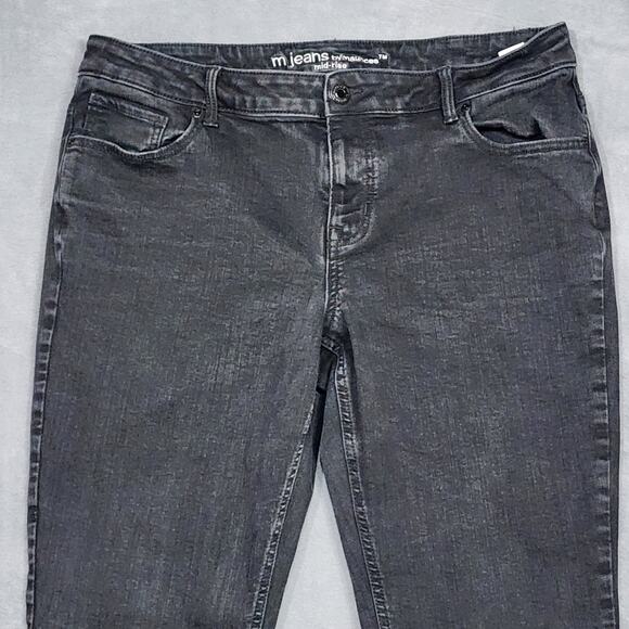 m jeans by Maurices Mid Rise Curvy Straight Black Size 16W Short - Picture 5 of 11